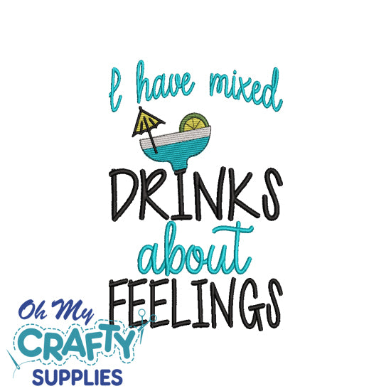 Mixed Drinks Embroidery Design