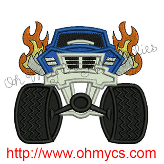 Monster Truck Applique Embroidery Design