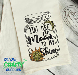 You are the Moon to my Shine Embroidery Design - Oh My Crafty Supplies Inc.