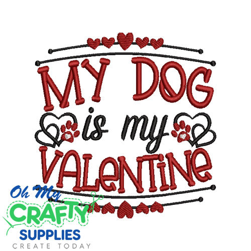 My Dog Valentine 1226 Embroidery Design