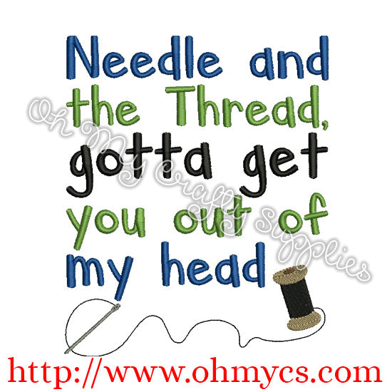 Needle and the Thread Embroidery Design