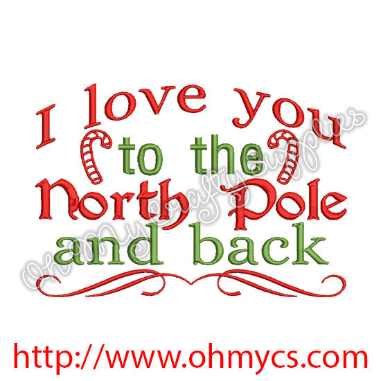 North Pole and Back Embroidery Design