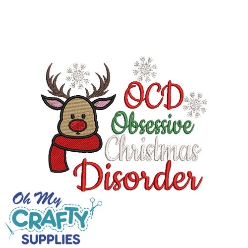 OCD Christmas 1110 Embroidery Design
