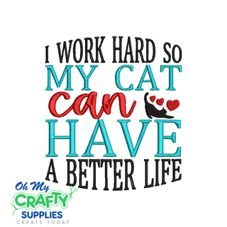 Cat With Better Life 2021 Embroidery Design