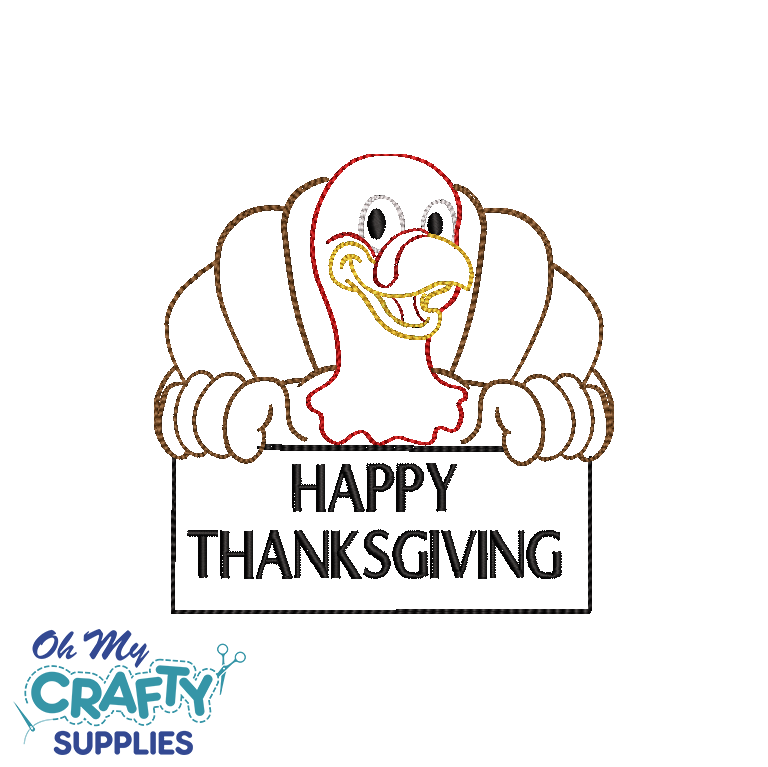 Happy Thanksgiving 101721 Embroidery Design