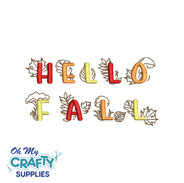 Hello Fall 91021 Embroidery Design