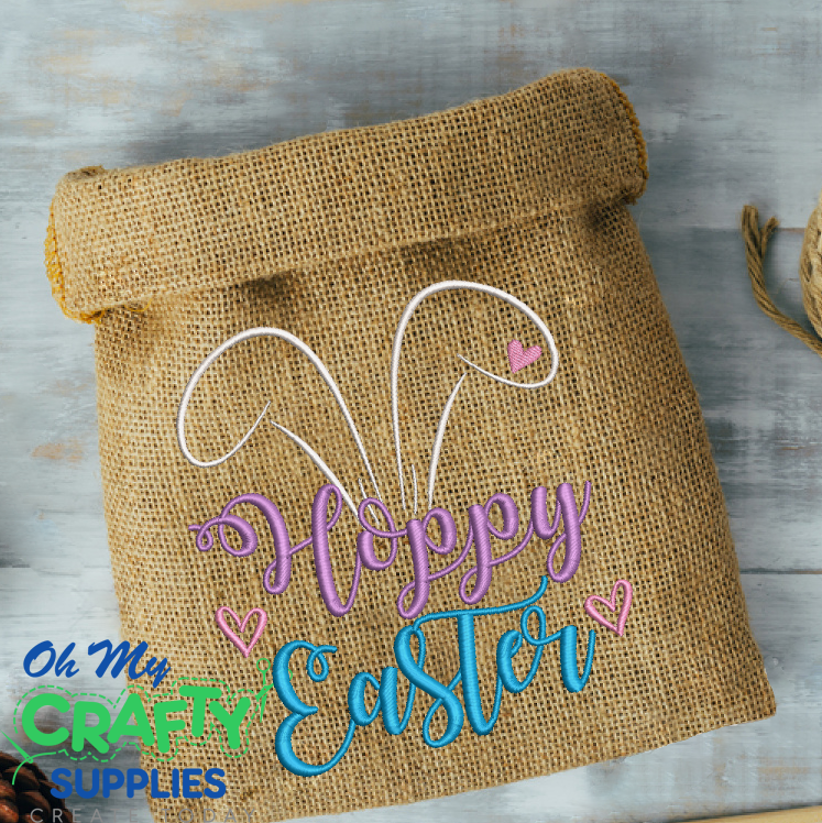 Hoppy Easter 2021 Embroidery Design - Oh My Crafty Supplies Inc.