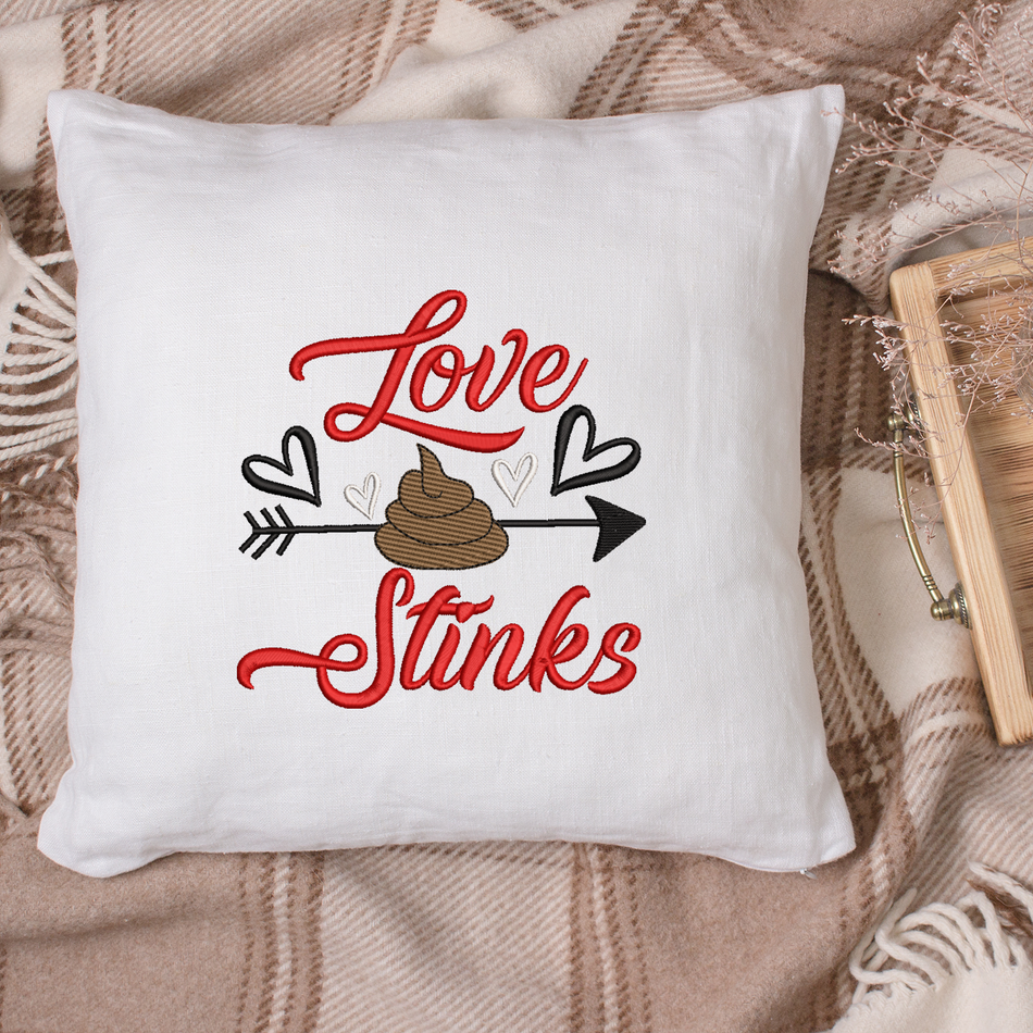 Love Stinks Heart Arrow 2021 Embroidery Design - Oh My Crafty Supplies Inc.