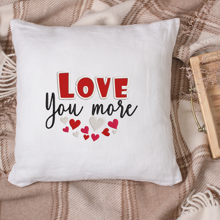 Love You More 2021 Embroidery Design - Oh My Crafty Supplies Inc.