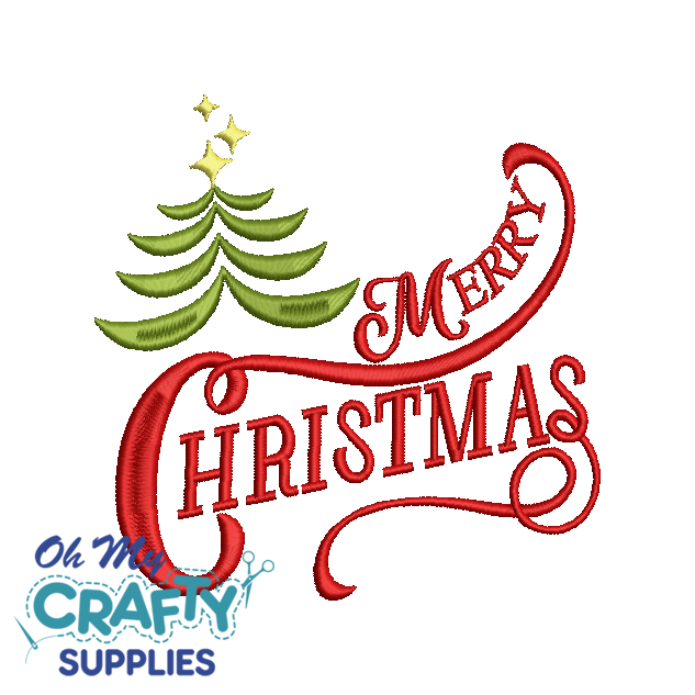 Merry Christmas 12821 Embroidery Design – Oh My Crafty Supplies Inc.