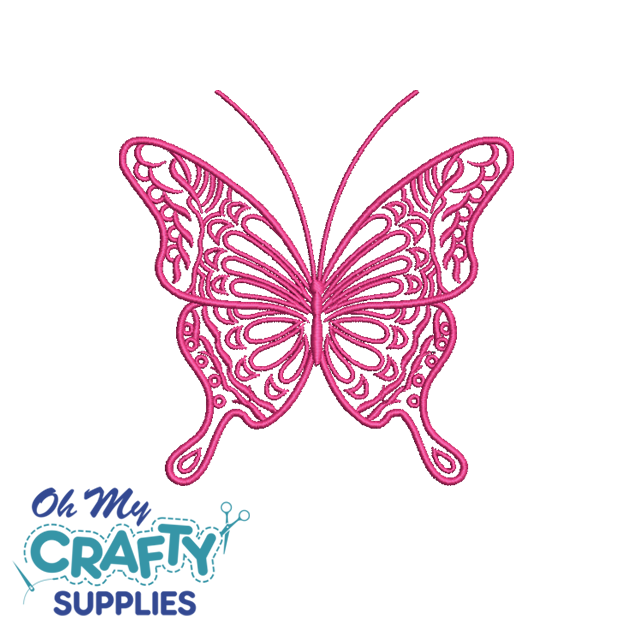 Satin Butterfly 125 Embroidery Design