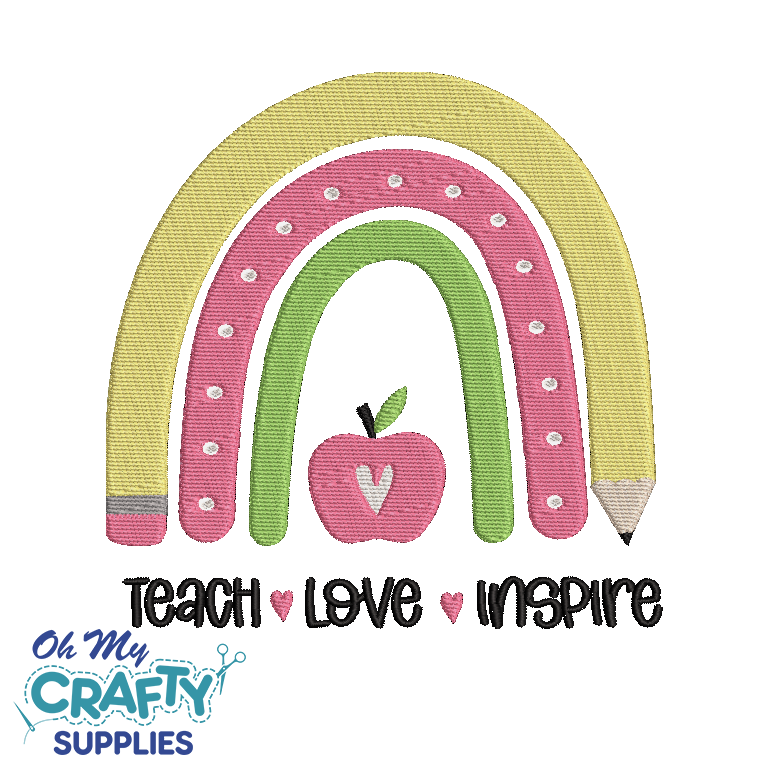 Teach Love Inspire 91421 Embroidery Design