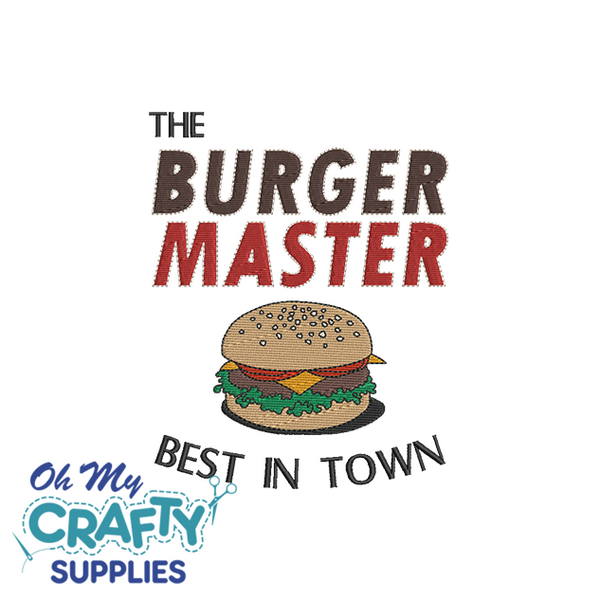 The Burger Master 1221 Embroidery Design