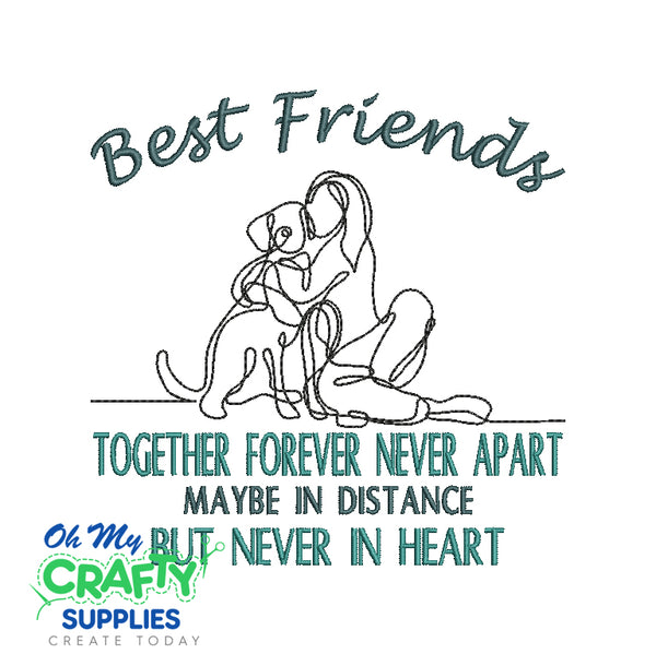 Best Friends Always Together 2021 Embroidery Design