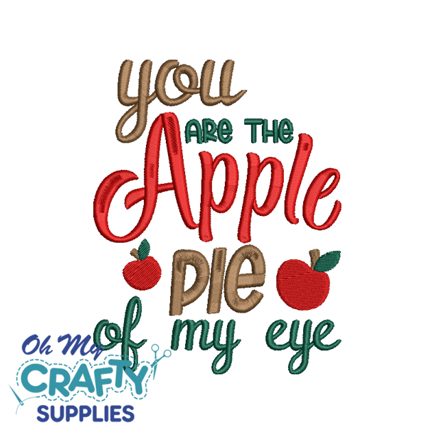 Apple Pie of My Eye Embroidery Design