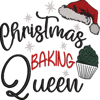 Christmas Baking Queen 1025 Embroidery Design