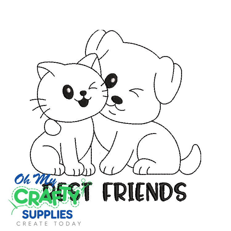 Best Friends 25 Embroidery Design