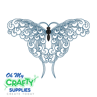 Fountain Butterfly 111 Embroidery Design