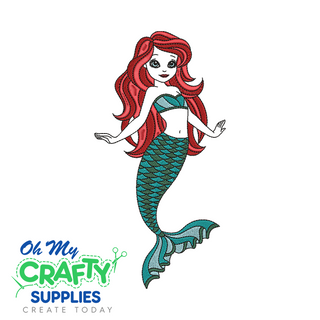 The Friendly Mermaid 45 Embroidery Design
