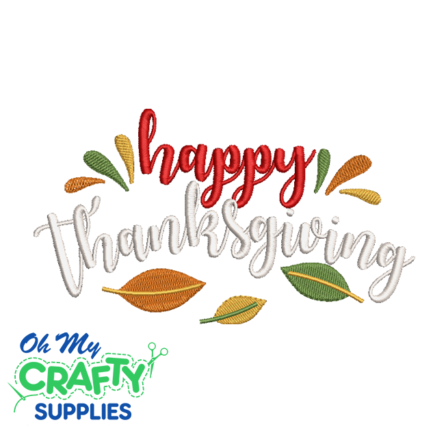 Happy Thanksgiving 11822 Embroidery Design