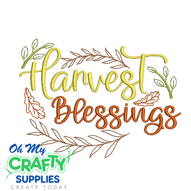 Harvest Blessings 826 Embroidery Design