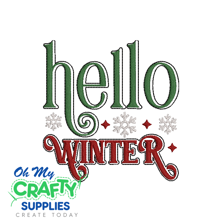 Hello Winter 1215 Embroidery Design