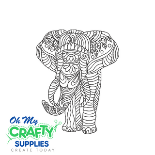 Henna Elephant 419 Embroidery Design