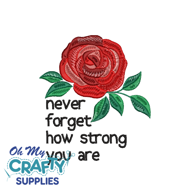 How Strong You Are 124 Embroidery Design