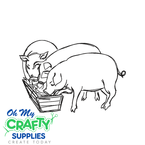 Hungry Pigs 815 Embroidery Design