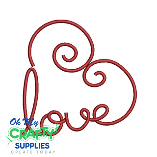 Love Heart 116 Embroidery Design