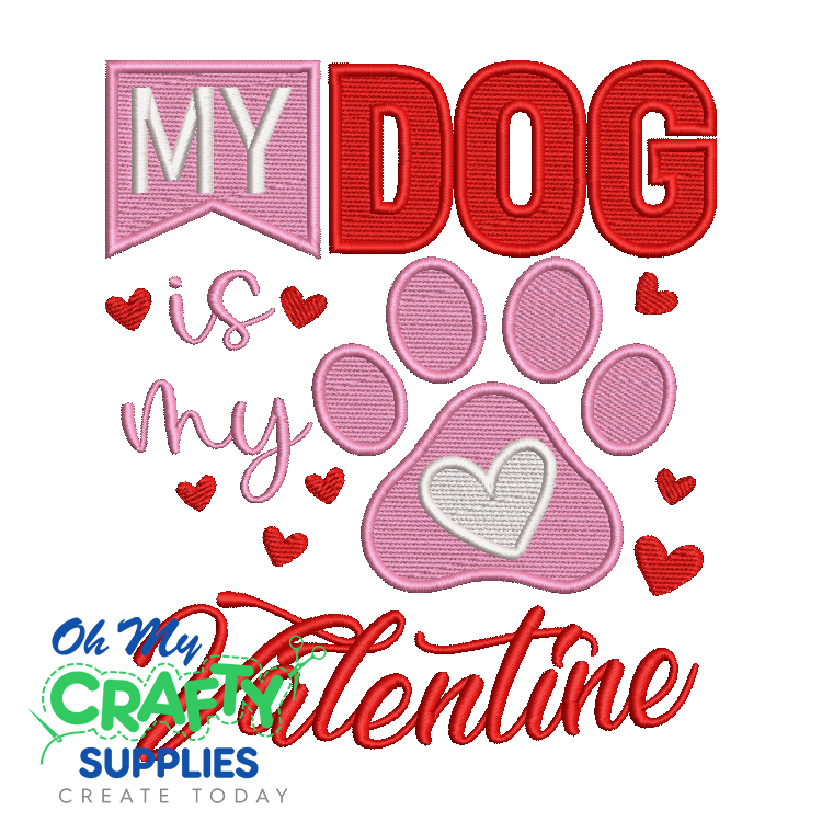 My Dog Valentine 117 Embroidery Design