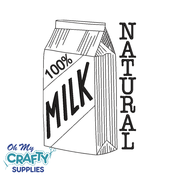 Natural Milk Sketch Embroidery Design