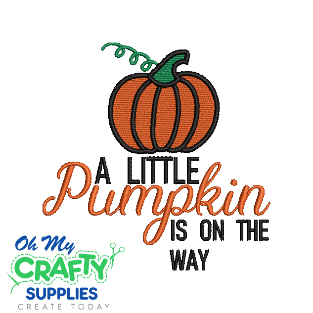Pumpkin On The Way 815 Embroidery Design