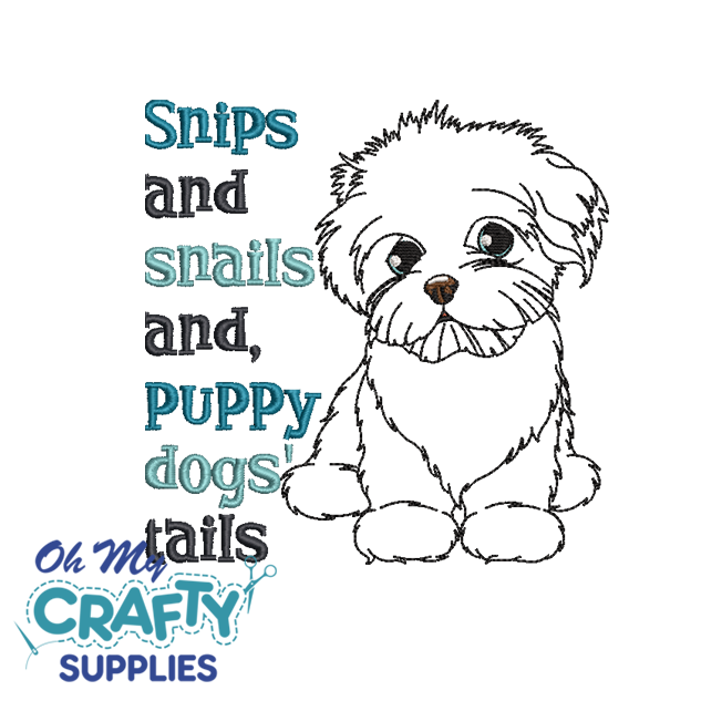 Puppy Dogs' Tails 1922 Embroidery Design