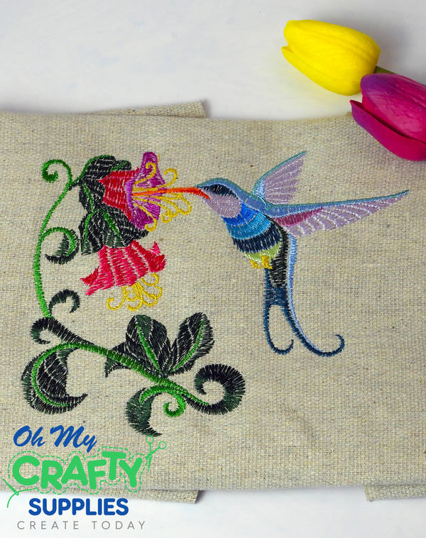 Satin Hummingbird 327 Embroidery Design