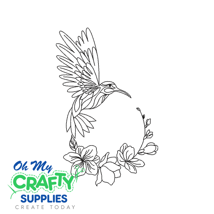 Sketch Hummingbird 12323 Embroidery Design
