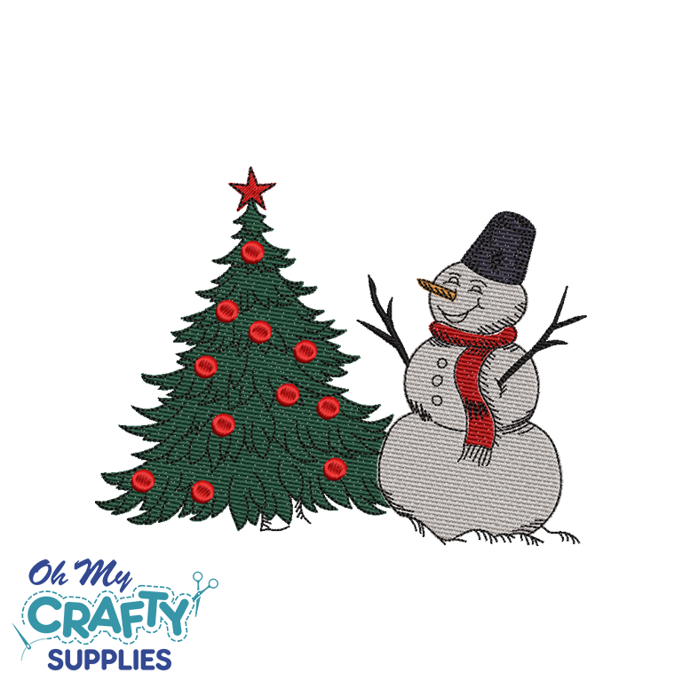 Vintage Snowman Sketch 92521 Embroidery Design