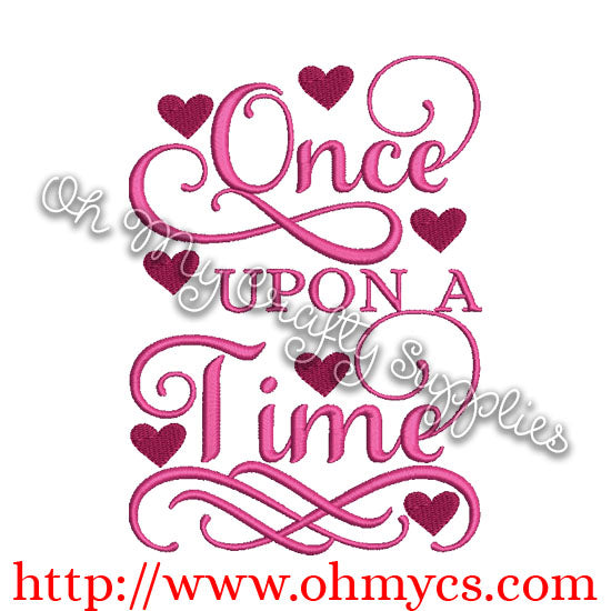 Once Upon a Time Embroidery Design