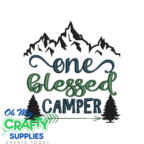 One Blessed Camper Embroidery Design