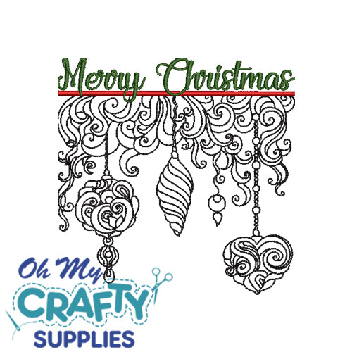 Ornament Swirls Christmas Embroidery Design