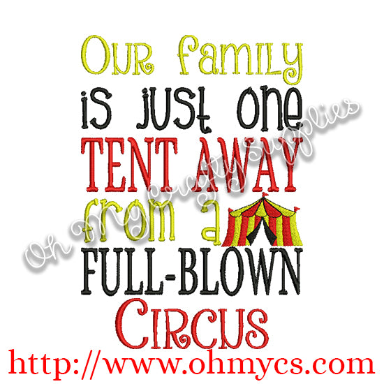 Family Circus Embroidery Design