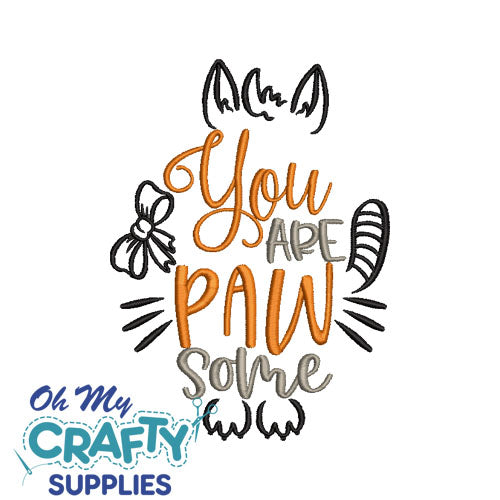 Paw some Cat 11422 Embroidery Design