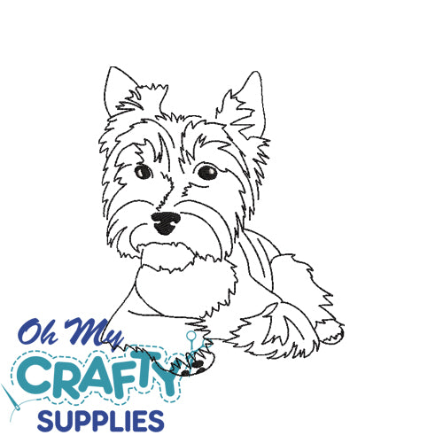 Puppy Drawing 9221 Embroidery Design