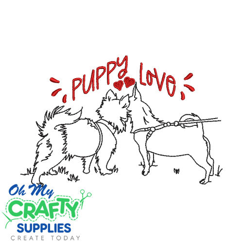Puppy Love 121 Embroidery Design