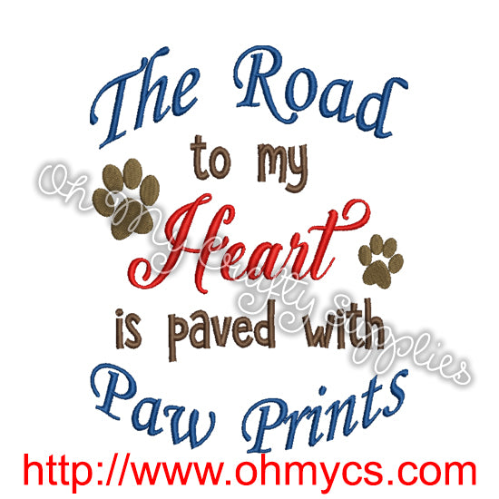 Road to my Heart Embroidery Design