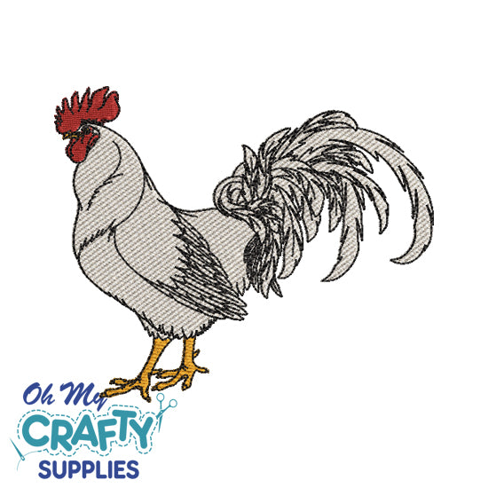 Rooster 116 Embroidery Design