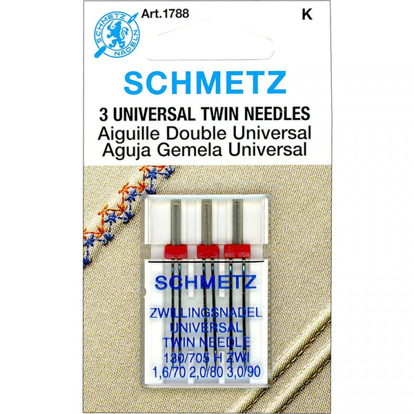 Schmetz Needle Twin Asst 3Sz