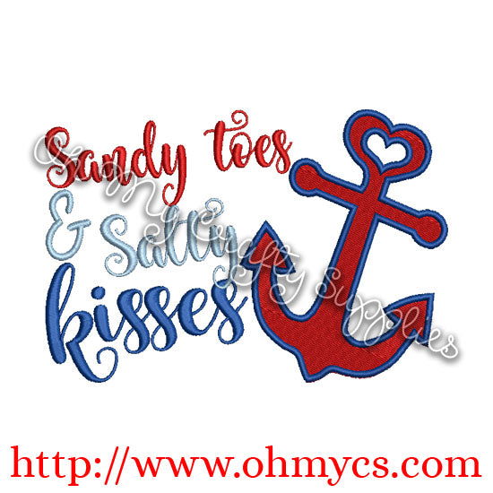 Salty Kisses Embroidery Designs