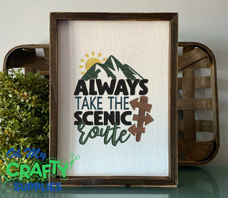 Always Take the Scenic Route Embroidery Design