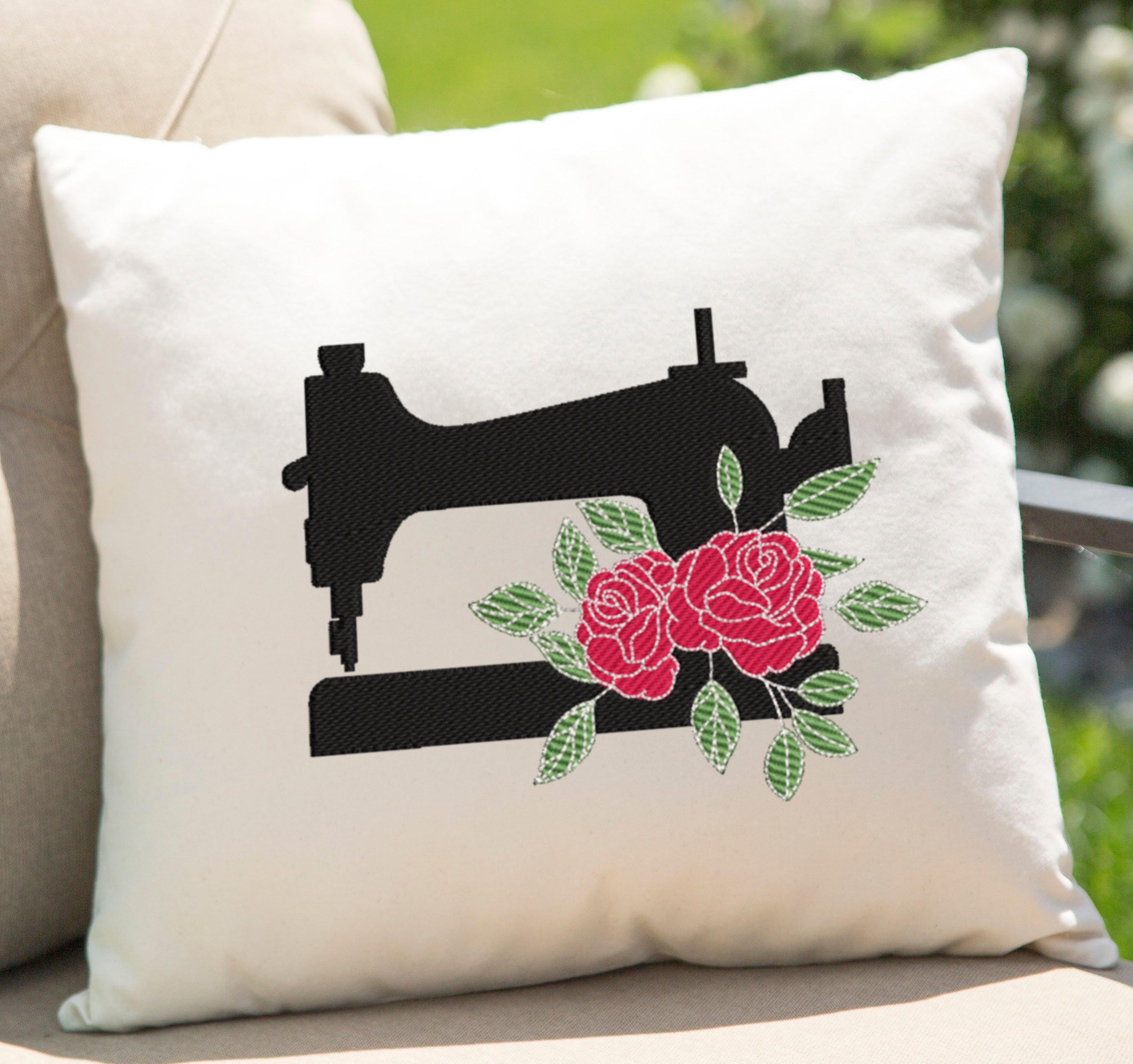Silhouette Floral Sewing Machine Embroidery Design - Oh My Crafty Supplies Inc.